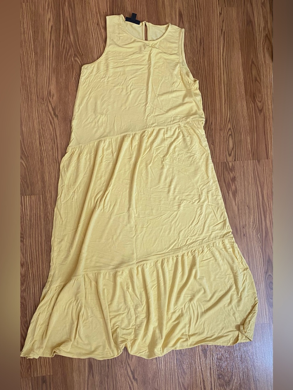 Alfani Light Yellow Tiered Maxi Dress-Skirt